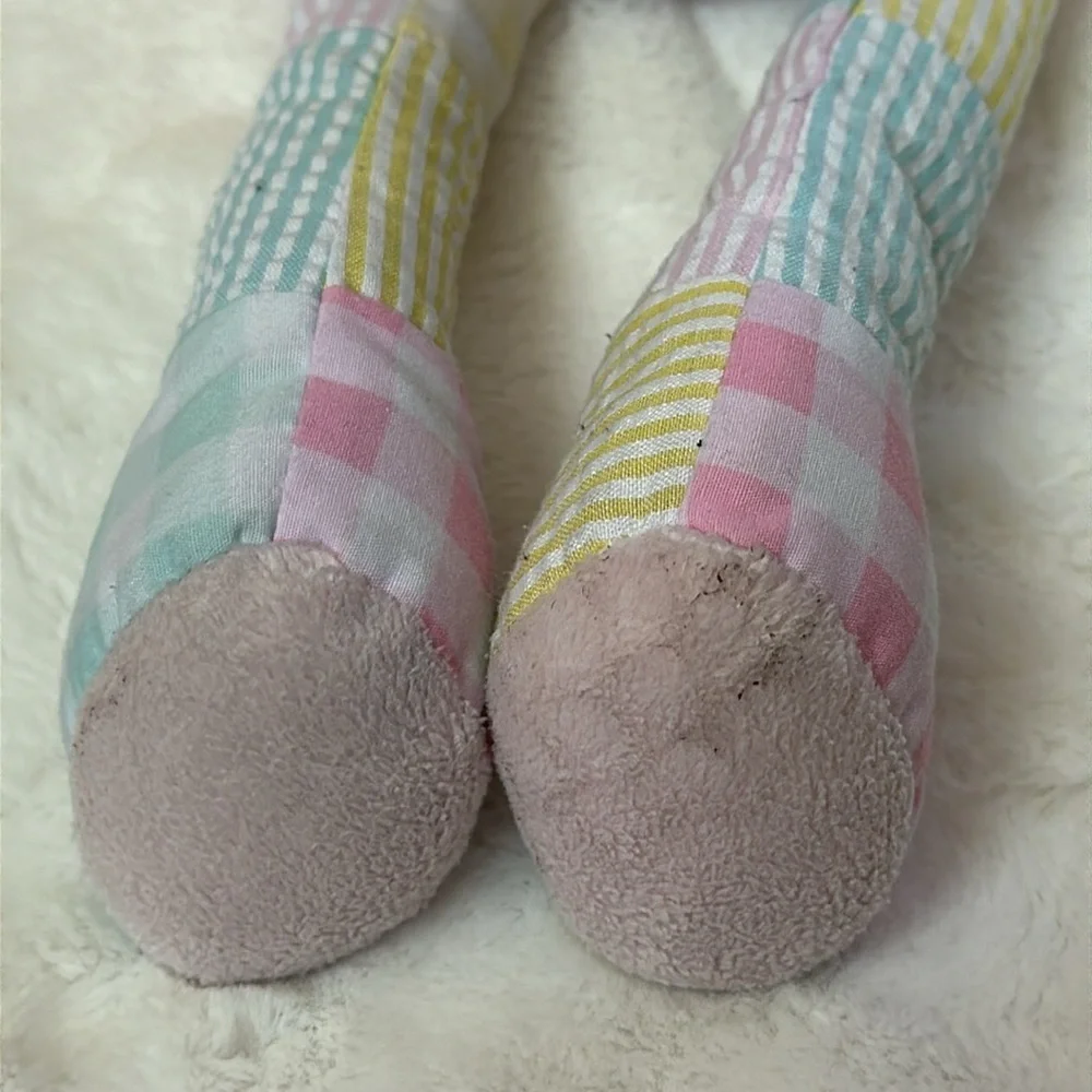 Pottery Barn Kids Plush Stuffed Patchwork Bunny Rabbit 16